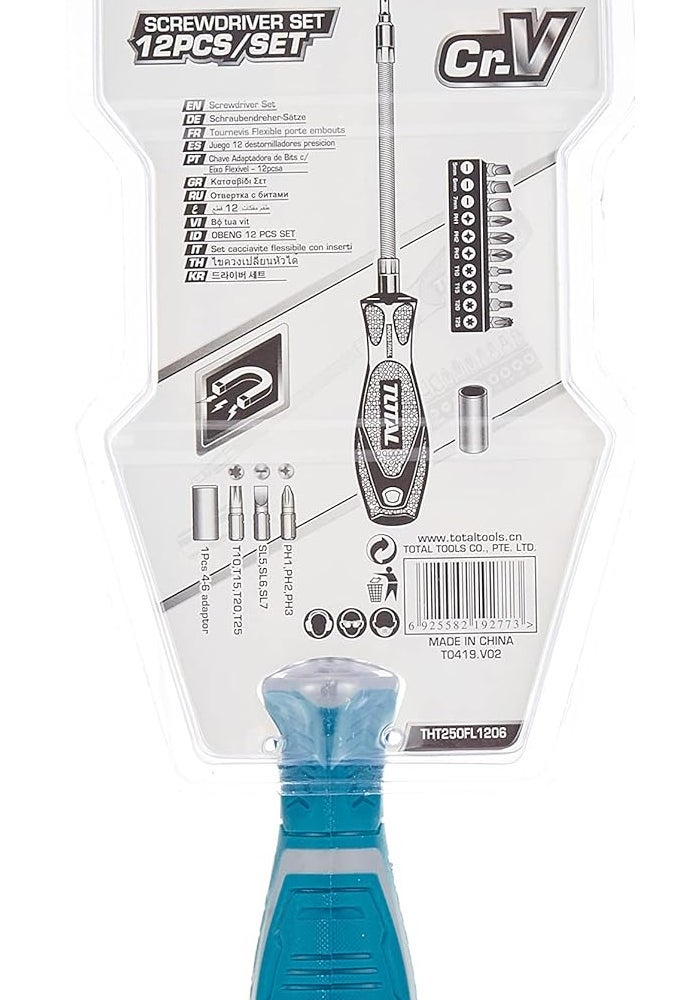 TOTAL TOTAL TOOLS 12 Pcs Flexible Shaft Screwdriver Set - Image 3