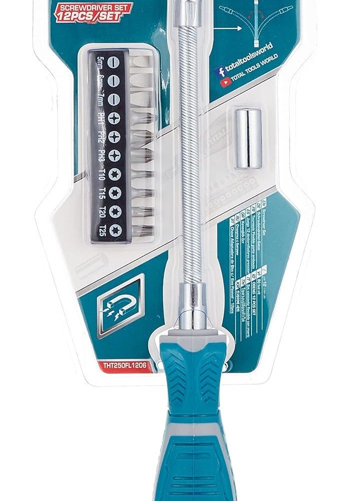 TOTAL TOTAL TOOLS 12 Pcs Flexible Shaft Screwdriver Set - Image 2