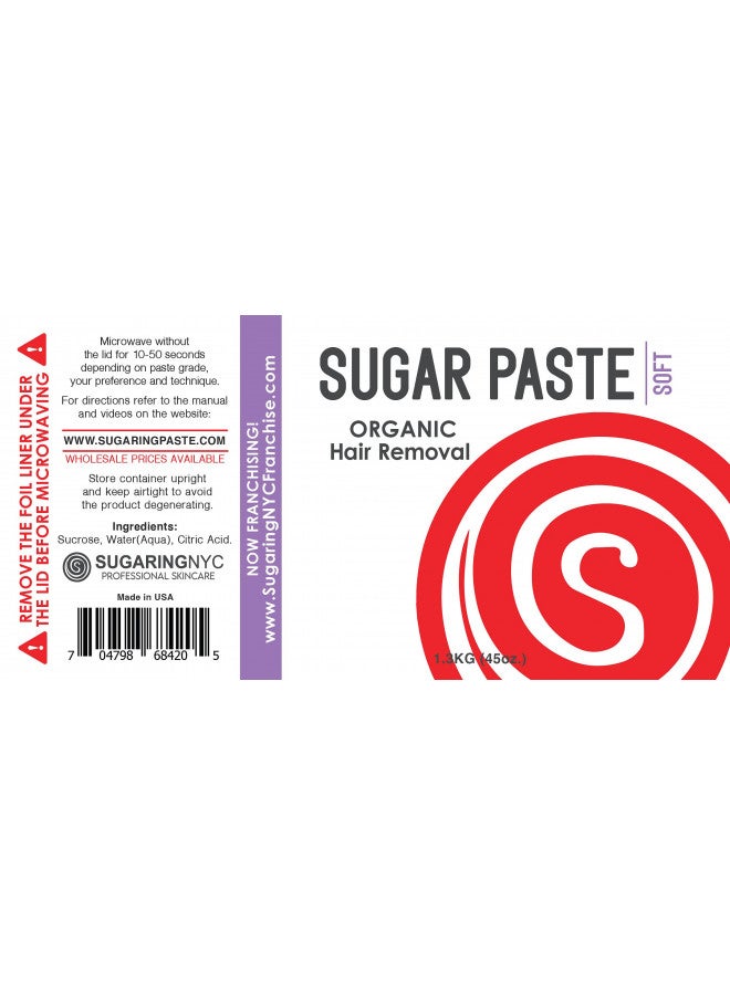 Sugaring NYC Sugaring Paste 1.3 KG 45 Oz. Soft for Legs, Arms, Back, Stomach 100% Natural - Image 2
