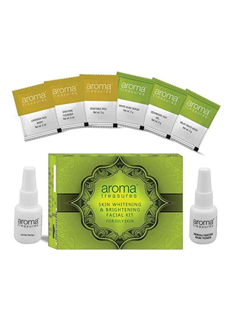 Aroma Treasures Skin Whitening And Brightening Facial Kit For Oily Skin 