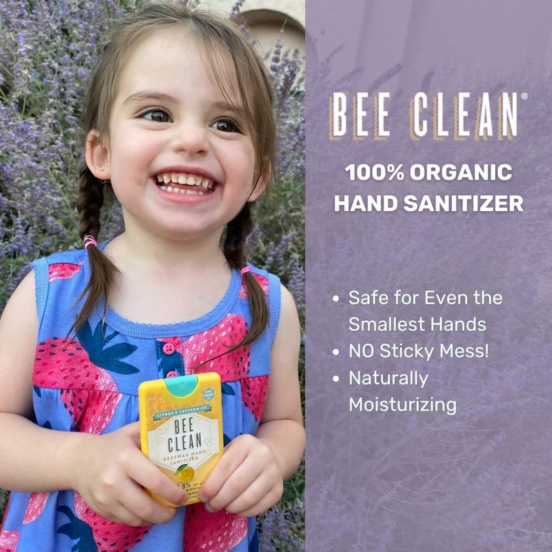 Bee Clean Organic Beeswax Hand Sanitizer Pocket Spray (2 Lavender Oil and 2 Citrus & Peppermint- Combo) - Image 3