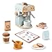 Pithfor Kids Wooden Coffee Maker Toy Wooden Play Kitchen Appliances Accessories Toy for Kids Toddlers Gift for Girls Boys - Image 2