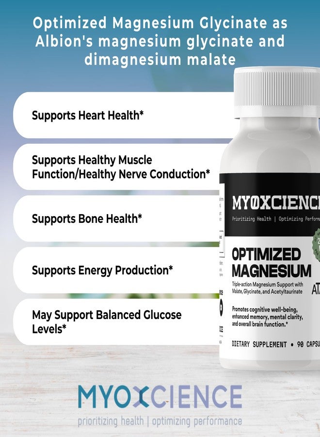 MYOXCIENCE Optimized Magnesium Glycinate + Magnesium Taurate (as ATAmag®) for High Brain Bioavailability to Support Stress Relief and Sleep | 30 Servings - Image 5