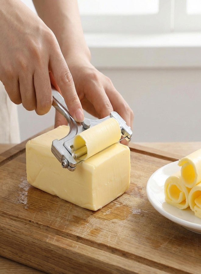 Elegaperma Wire Cheese Cutter Slicer with 8 Replacement Wires & Wrench, Adjustable Cheese Slicer, Rolling Cheeses Slicer for Block Butter Cutter Kitchen Slicing Tools - Image 3