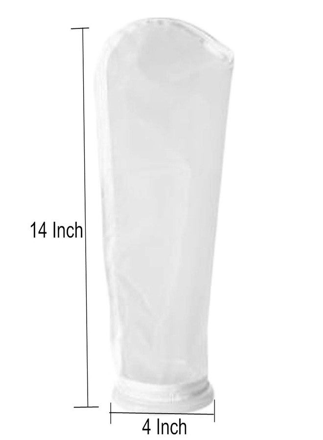 Honritone 5Pack Nylon Mesh Filter Socks 4 Inch Ring 50/75 / 100/200 / 300/400 Micron - by 14 Inch Long - Aquarium Filter Bags (150 Micron 4" x 14" Nylon Mesh Bag) - Image 4