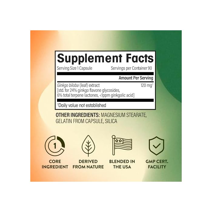 NGL Ginkgo Biloba - 90 Capsules, Plant-Powered Brain Health Supplement, Pure Premium Raw Plant Formula, Minimally Processed, No Added Fillers - Image 2