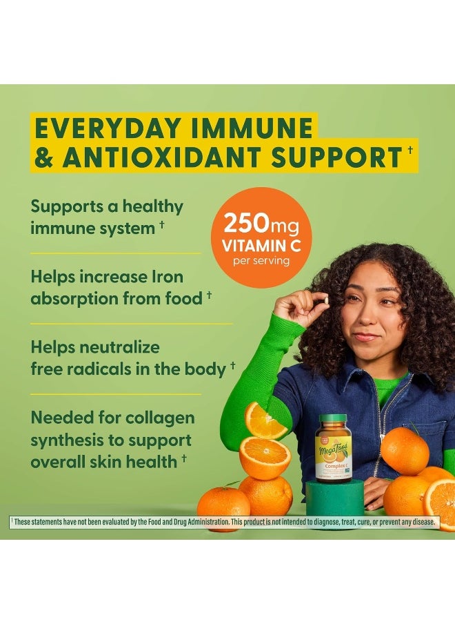 MegaFood Complex C - Immune Support - A Daily Dose Of Vitamin C Delivered With Real Food - Vegan - Non-Gmo - Gluten Free, Made Without 9 Food Allergens - 60 Tabs  - Image 4