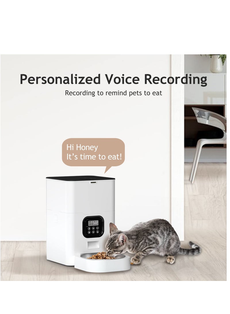 Arabest Automatic Cat Feeders - Automatic Pet Feeders for Cats and Dogs, Dry Food Dispenser with Desiccant Bag, Timed Cat Feeder, Programmable Portion Size Control 4 Meals Per Day, 10s Voice Recorder  - Image 4