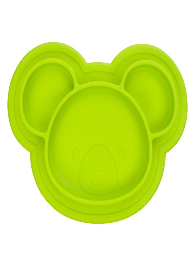 Kushies Bear Siliplate Silicone Plate, Green - Image 1