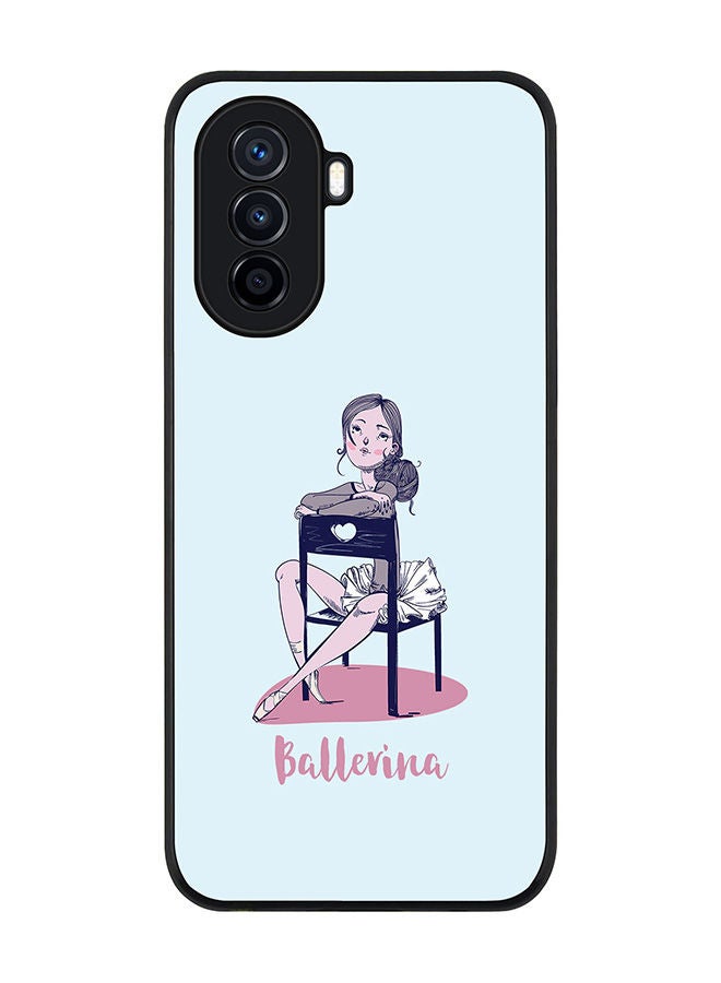 Stylizedd Rugged Black edge case for Huawei Nova Y70  Slim fit Soft Case Flexible Rubber Edges Anti Drop TPU Gel Thin Cover - Ballerina - Image 1