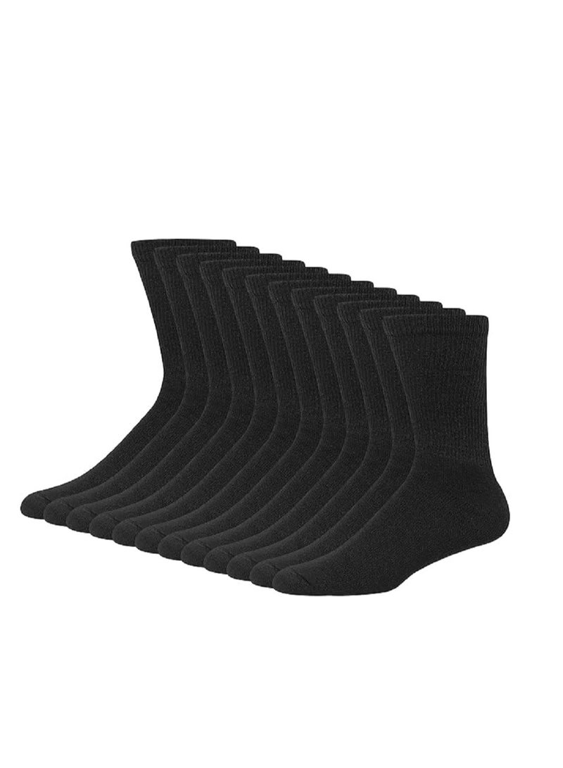 Men's Double Socks Pack of 12 Pairs, Available in Large and Tall Size  - Image 3