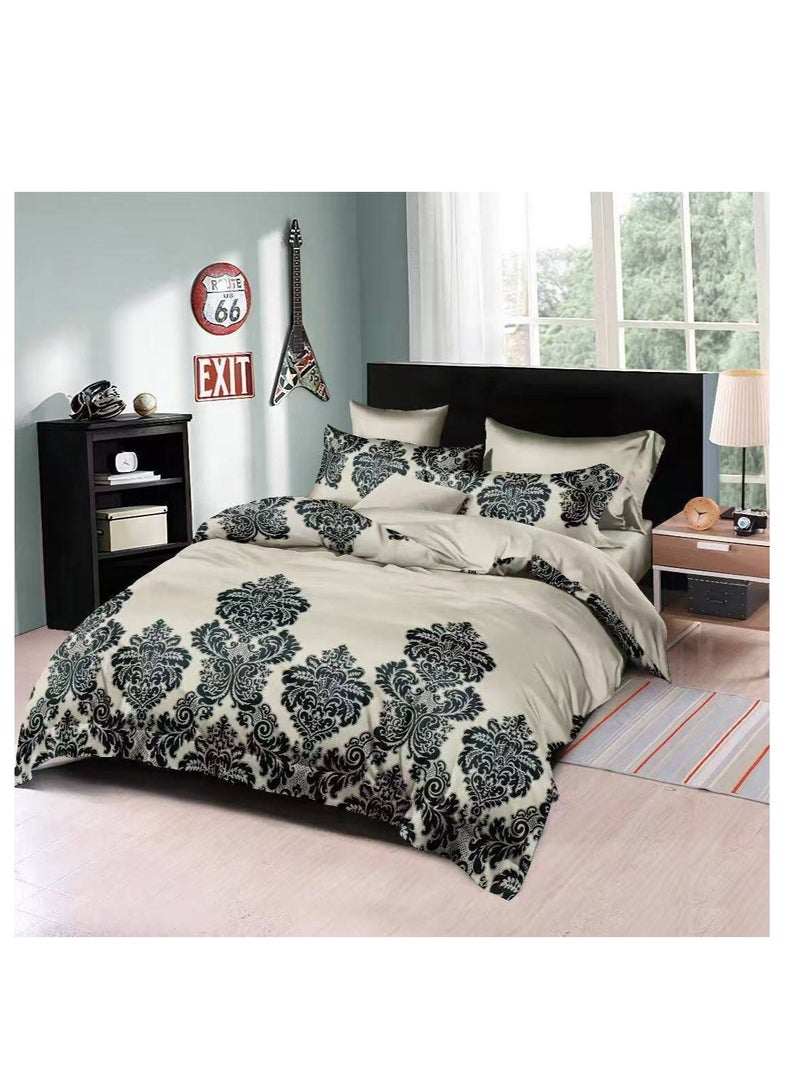 Flowers Multi Coloured Bedding Duvet Cover Set 100% Cotton 200 Thread Count Quilt Covers Double King Super King Bed Size