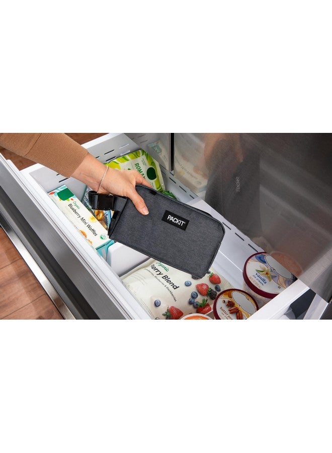 PACKIT PackIt Freezable Snack Box, City Charcoal, Built with EcoFreeze® Technology, Collapsible, Reusable, Zip Closure with Buckle Handle, For Work Snacks, Fresh Snacks On the Go, Adults, and All Ages  - Image 3
