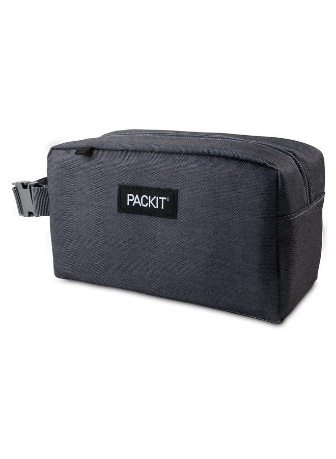 PACKIT PackIt Freezable Snack Box, City Charcoal, Built with EcoFreeze® Technology, Collapsible, Reusable, Zip Closure with Buckle Handle, For Work Snacks, Fresh Snacks On the Go, Adults, and All Ages  - Image 2