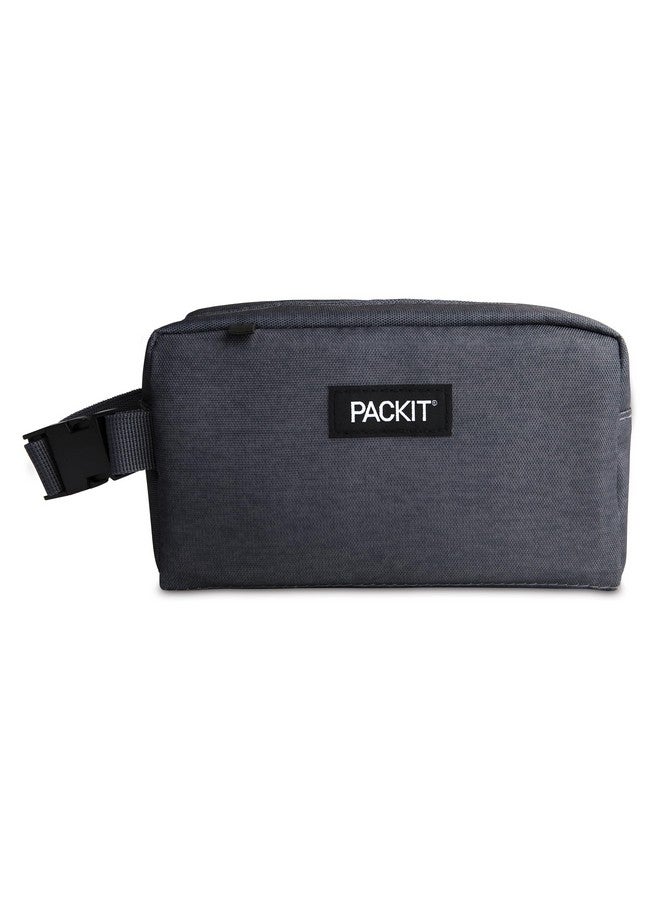 PACKIT PackIt Freezable Snack Box, City Charcoal, Built with EcoFreeze® Technology, Collapsible, Reusable, Zip Closure with Buckle Handle, For Work Snacks, Fresh Snacks On the Go, Adults, and All Ages  - Image 1