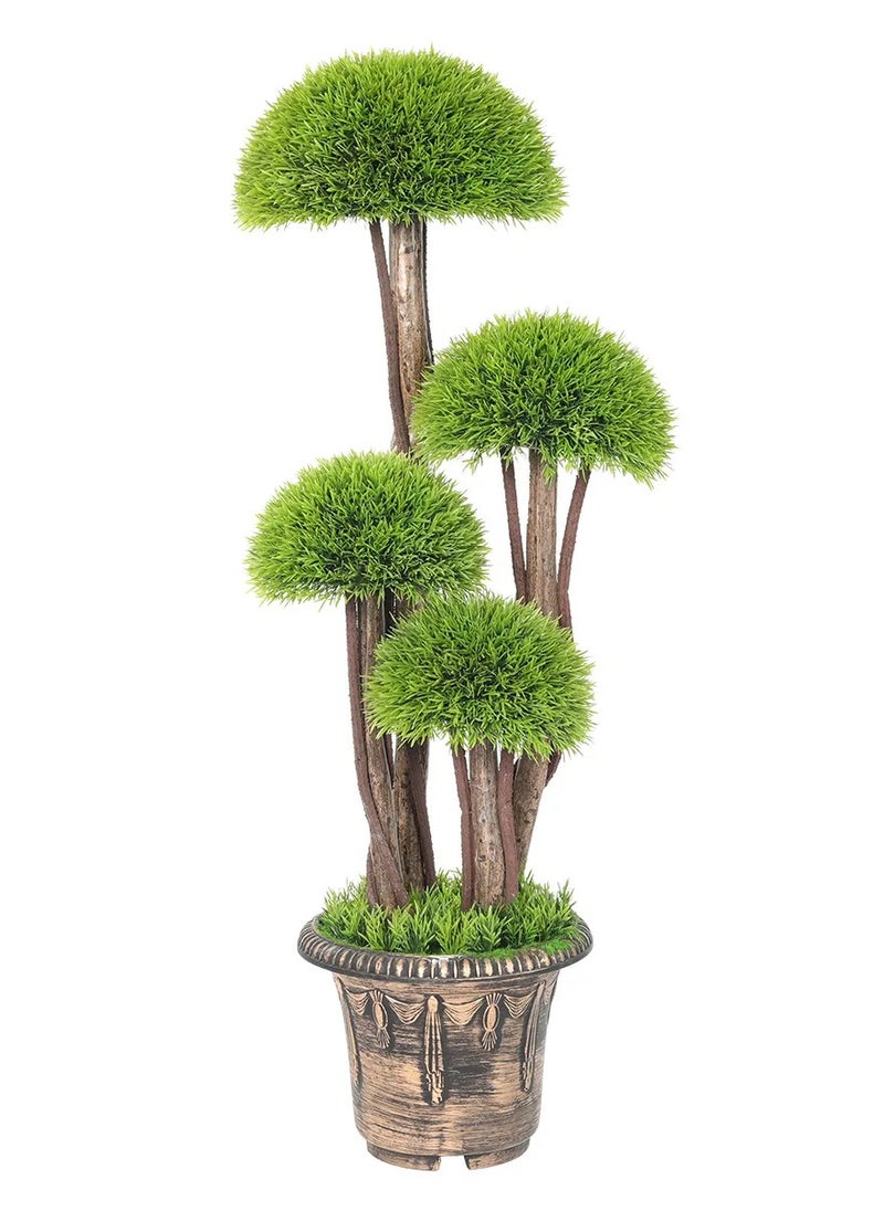 Generic Best Indoor Decor Oh Arts 95cm UV resistant Plastic Faux Topiary Ball Greenery Plants Bonsai Artificial Tree in Pot  - Image 1