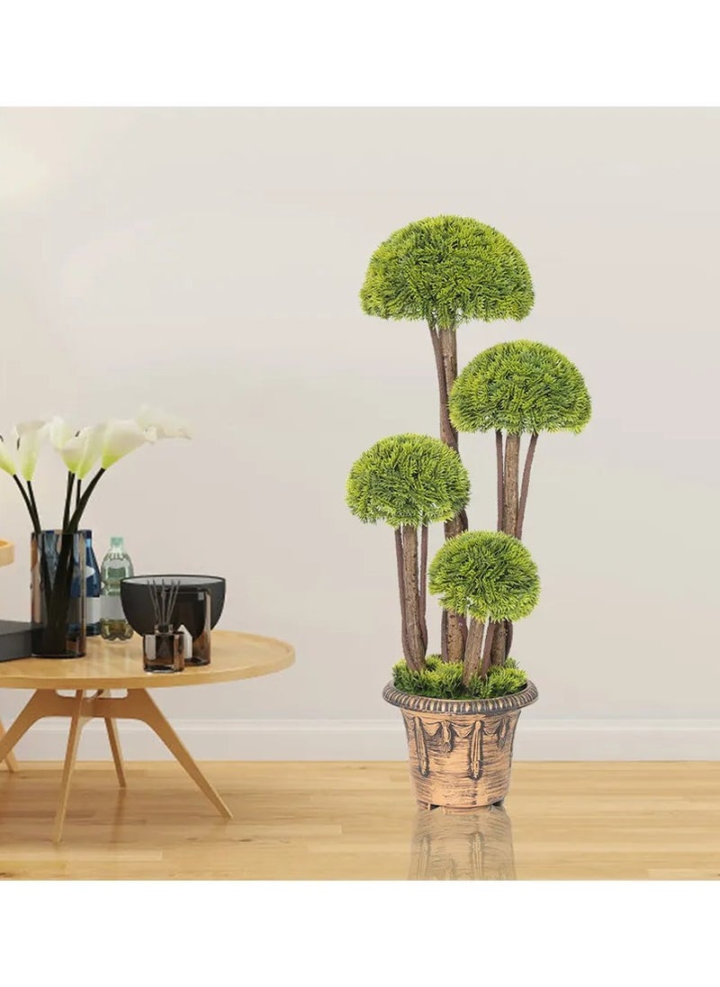 Generic Best Indoor Decor Oh Arts 95cm UV resistant Plastic Faux Topiary Ball Greenery Plants Bonsai Artificial Tree in Pot  - Image 3