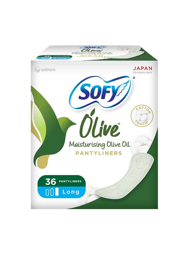 SOFY Olive Daily Panty Liner, Long 190 mm, Pack of 36 Panty Liners - Image 1