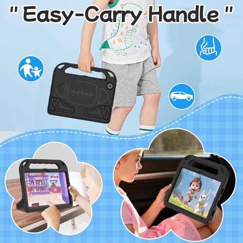 BMOUO Kids Case for Samsung Galaxy Tab A11+ Plus 11” 2026/A9+ Plus 2023 11 inch Tablet, with Screen Protector, Shockproof Lightweight Stand Handle Galaxy Tab A11 Plus/A9 Plus Case for Kids, Black - Image 4