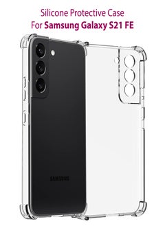 Waldic Samsung Galaxy S21 FE Case | Designed for Samsung Galaxy S21 FE Case | Slim Flexible TPU Airbag Bumper Shock Absorption Rubber Soft Silicone Case Cover Fit for Samsung Galaxy S21 FE | Clear  - Image 1