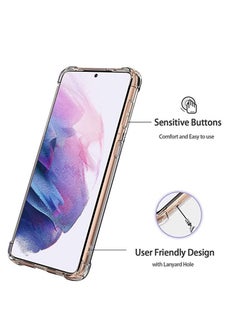 Waldic Samsung Galaxy S21 FE Case | Designed for Samsung Galaxy S21 FE Case | Slim Flexible TPU Airbag Bumper Shock Absorption Rubber Soft Silicone Case Cover Fit for Samsung Galaxy S21 FE | Clear  - Image 3