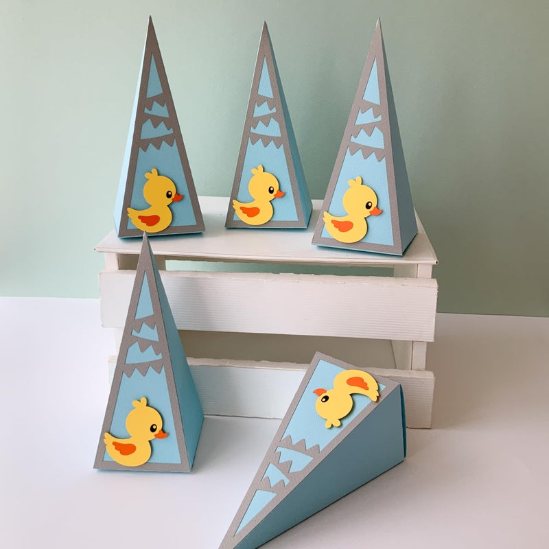 Pinfliers Duck Theme 1st Birthday Decoration|Return Favour For Baby Shower Function|Baby Announcement, Arrival,Rakshabandhan Paper Box|Birthday Centerpiece|5 Paper Return Favor Boxes|Multicolor - Image 4