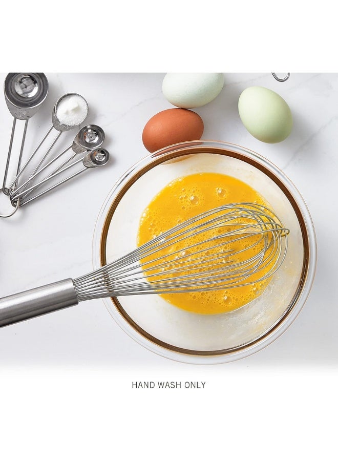 12-Inch Stainless Steel Balloon Whisk – Satin Finish Wire Whisk for Mixing, Beating & Whipping – Lightweight Handle, Durable, Dishwasher Safe - Image 4