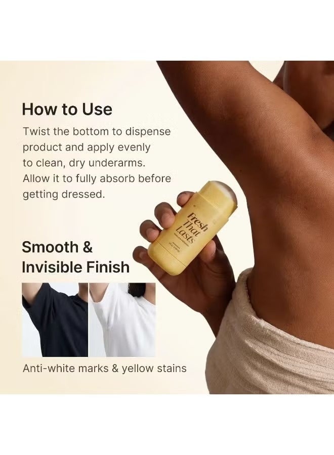 Kojic Acid u0026 Turmeric Aluminum-Free Deodorant | Vanilla u0026 Pistachio Perfumed Stick, All-Day Odor Protection for Women u0026 Men | Underarm Brightening Care | No White Marks, 2.92 oz - Image 3