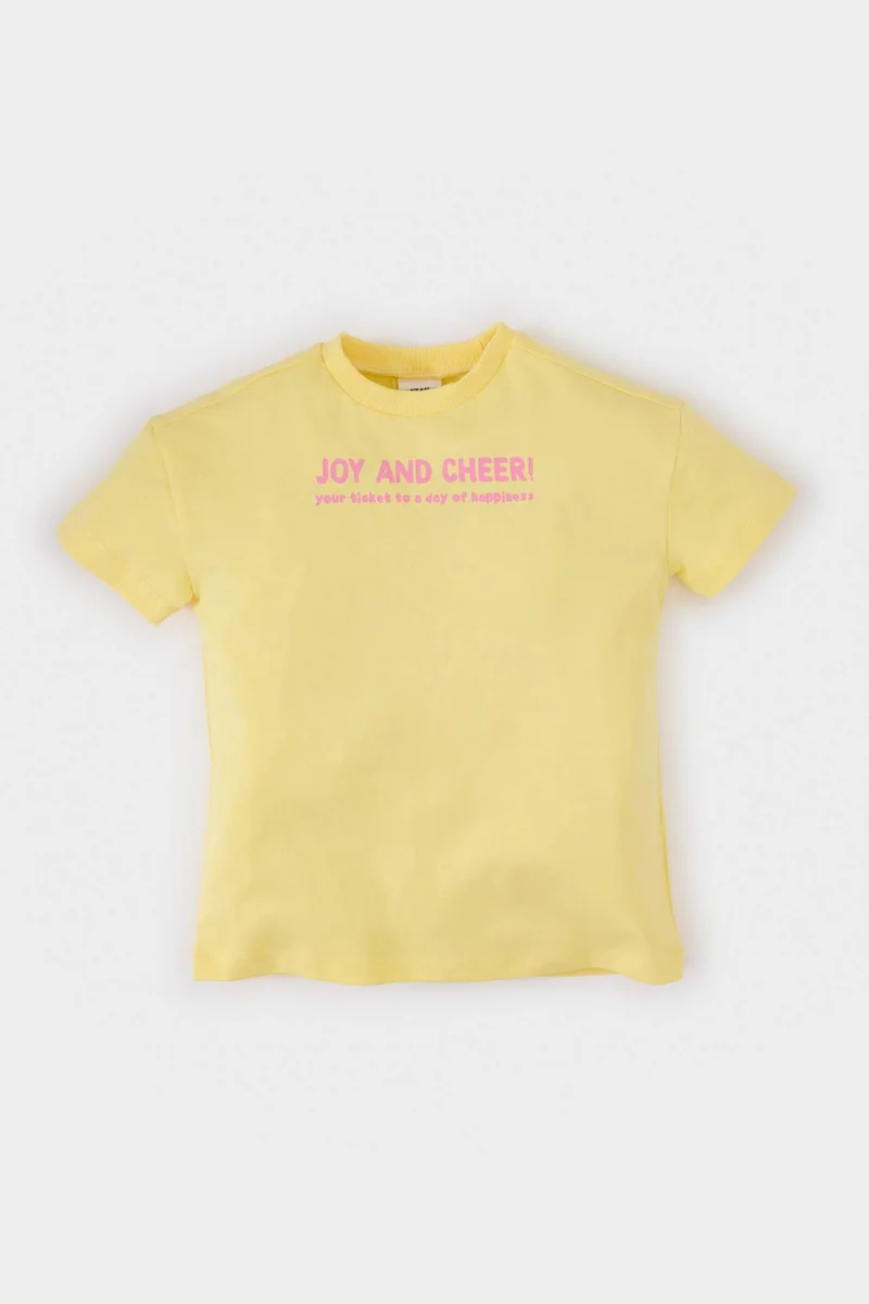 Defacto Baby Girl Regular Fit Slogan Printed T-Shirt