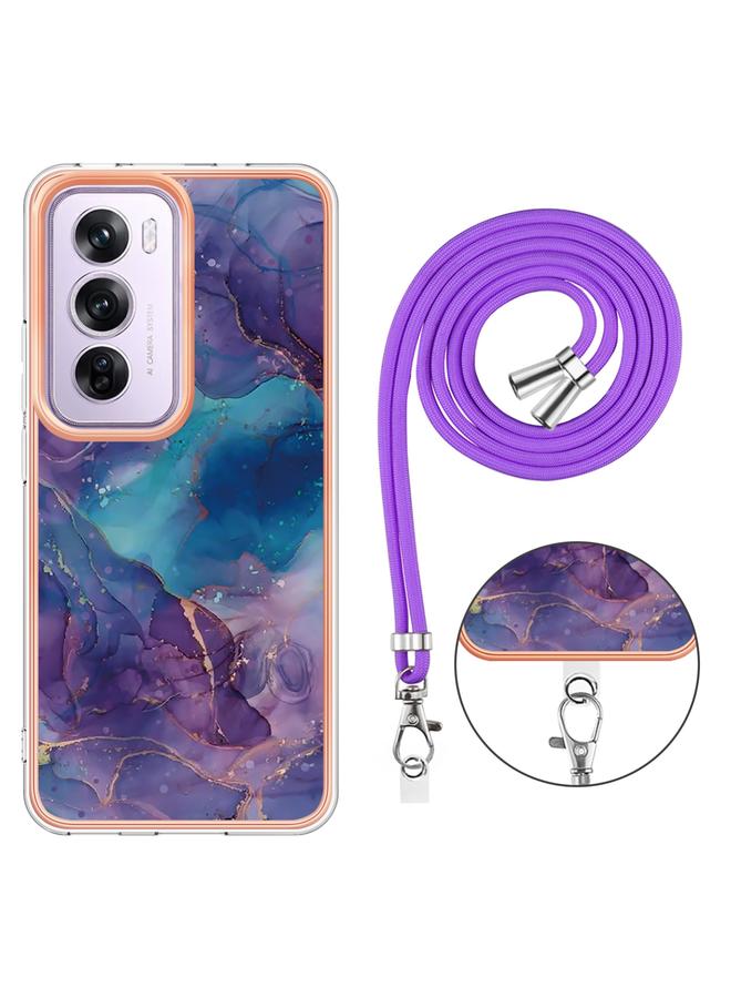 اس-توب جراب لهاتف OPPO Reno12 Pro Global Electric Marble ثنائي الجانب IMD مع حبل تعليق - Image 4