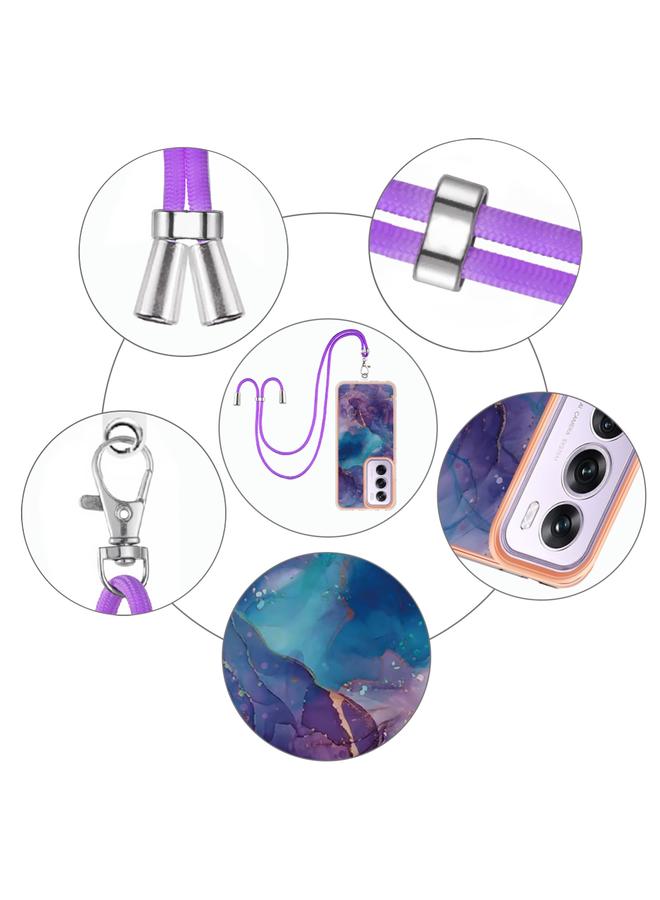 اس-توب جراب لهاتف OPPO Reno12 Pro Global Electric Marble ثنائي الجانب IMD مع حبل تعليق - Image 5