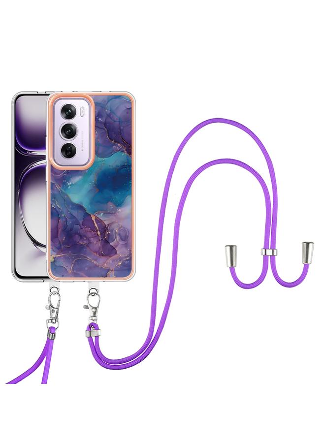 اس-توب جراب لهاتف OPPO Reno12 Pro Global Electric Marble ثنائي الجانب IMD مع حبل تعليق - Image 2