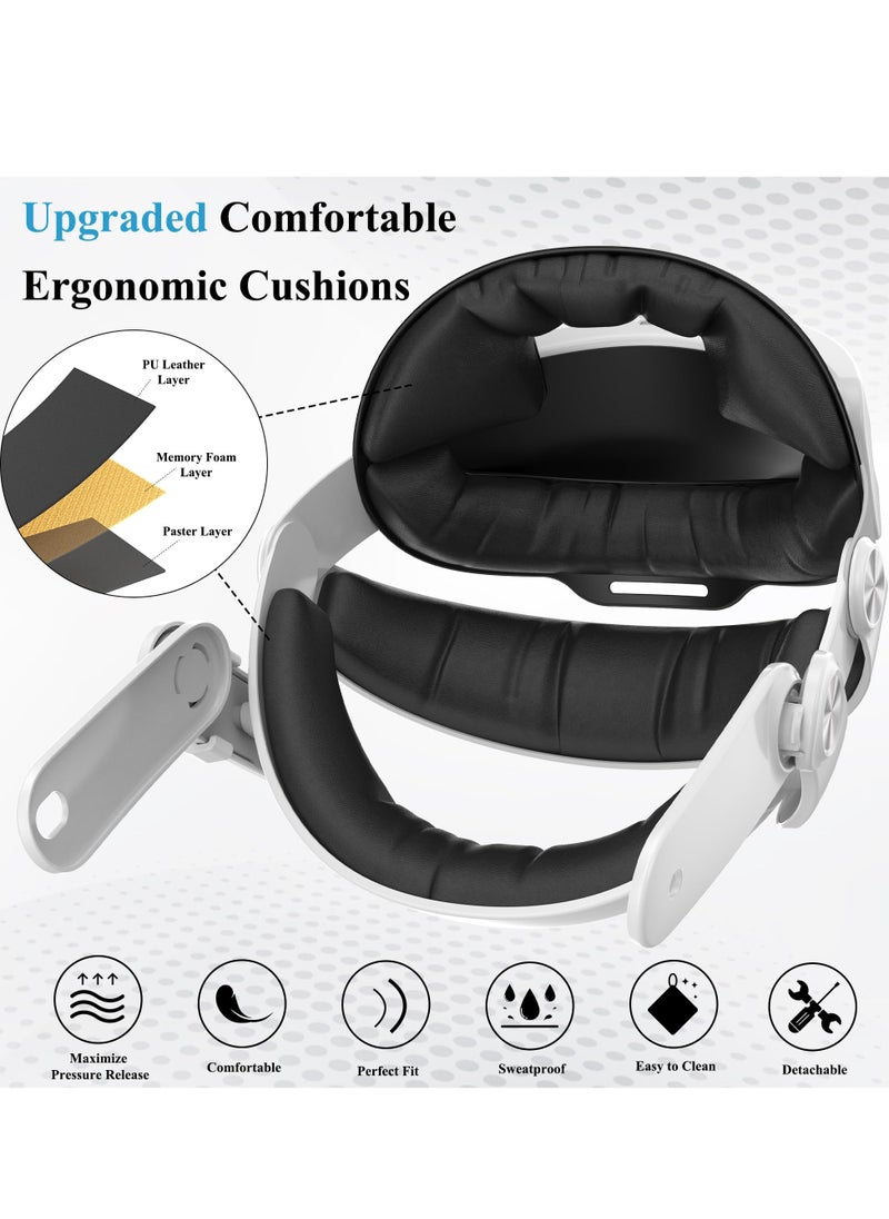 KASTWAVE - Head Strap with Battery for Oculus Quest 3, 6000mAh Battery Pack for Extended 8 Hrs of Playtime, Fast Charging VR Power, Adjustable Elite Strap Enhanced Support and Balance in VR - Image 1