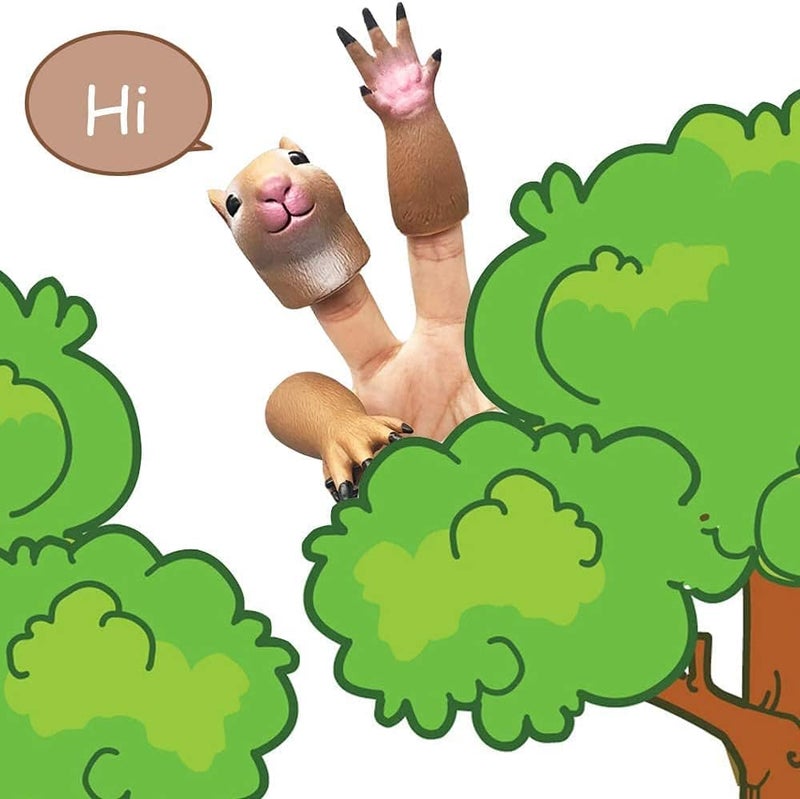 AQKILO Squirrel Finger Puppet, Tiny Hands Theater Prop, Funny Gag Gift for White Elephant, Easter Basket Swap, Adults and Kids - Image 2