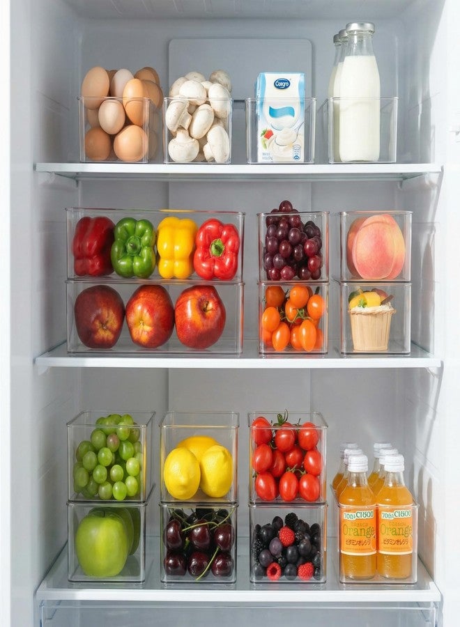 Hudgan 4 Packs Refrigerator Organizers and Storage , 4 Large Storage Containers for Pantry Organizers, Home Edit, Kitchen Cabinet, Refrigerator, Under Sink Organization, Bathroom, Office - Image 2