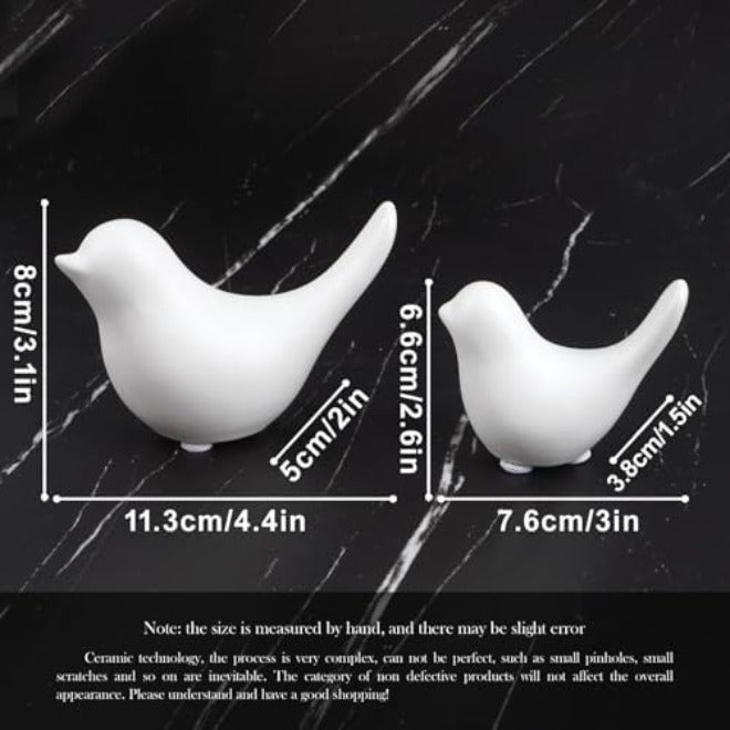 Notakia Small Animal Statues Home Decor Modern Style Birds Decorative Ornaments for Living Room, Bedroom, Office Desktop, Cabinets (Black  2Pcs) - Image 4