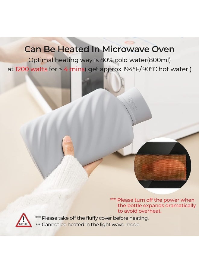 MEETRUE Microwaveable Silicone Hot Water Bottle with Cover(1 Liter) - pzsku/ZBE609A5EC95A077CDEE8Z/45/_/1740377244/f9f16c32-2db7-4854-87f8-df4a8a4ad746