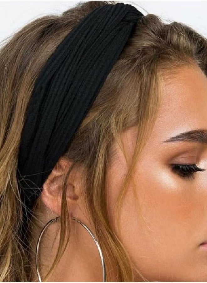 6 Pack Boho Headbands for Women Non Slip Twist Knot Head Bands Headwraps for Wigs Cute Hair Bands Stretchy Fashion Summer Hair Accessories - Image 5