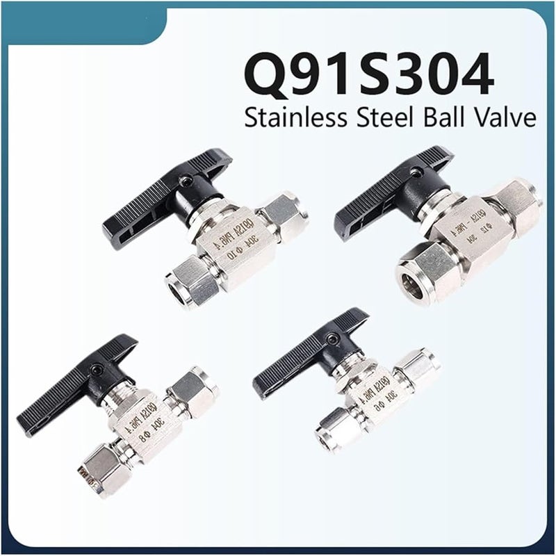 SS316L Stainless Steel Ferrule Ball Valve Straight Through Instrumentation Valve - Image 5