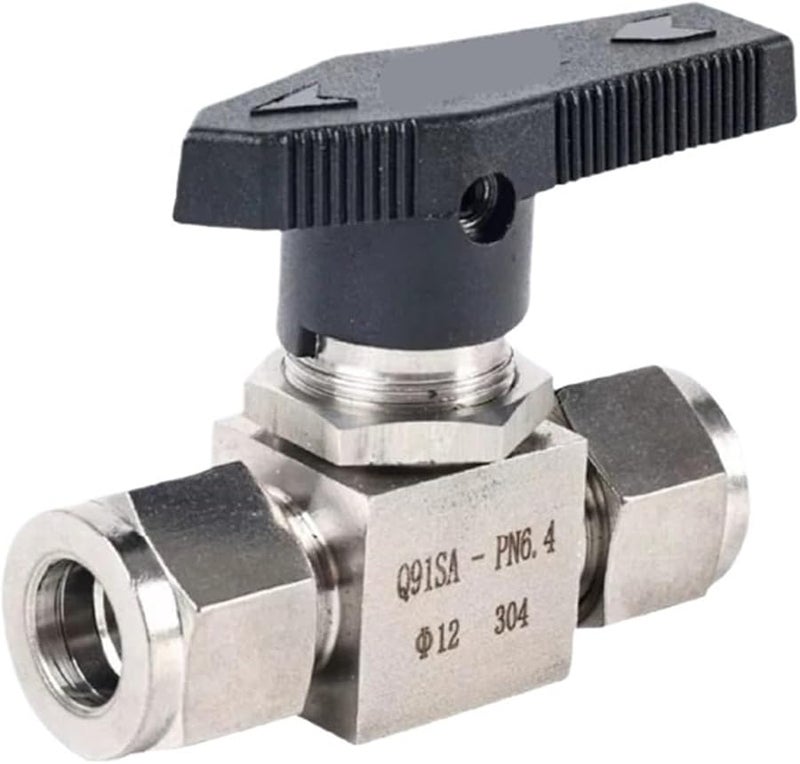SS316L Stainless Steel Ferrule Ball Valve Straight Through Instrumentation Valve - Image 2