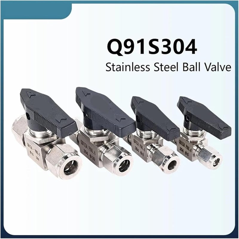 SS316L Stainless Steel Ferrule Ball Valve Straight Through Instrumentation Valve - Image 3