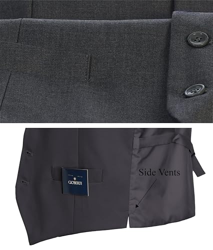 Gioberti Men's Formal Suit Vest Fit for Business or Casual Dress, Charcoal, 6X-Large - Image 4