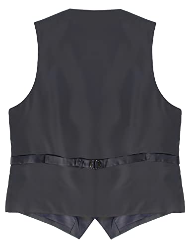 Gioberti Men's Formal Suit Vest Fit for Business or Casual Dress, Charcoal, 6X-Large - Image 3