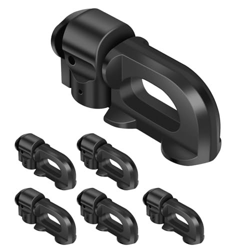 Onesnt L-Track Double Stud Tie Down Fitting | Used with L Track Rail for Truck Bed,Trailer Cargo Control,Pickup,RV,ATV,Bearing 5000LBS Heavy Duty Steel (Pack of 6 Black) - Image 1