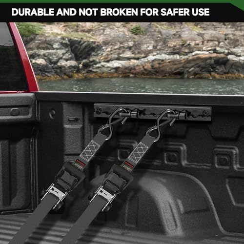 Onesnt L-Track Double Stud Tie Down Fitting | Used with L Track Rail for Truck Bed,Trailer Cargo Control,Pickup,RV,ATV,Bearing 5000LBS Heavy Duty Steel (Pack of 6 Black) - Image 4