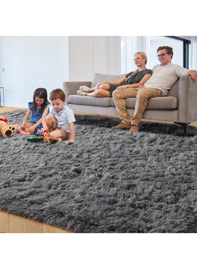 PAGISOFE Grey Fluffy Rugs for Bedroom 4x6 Area Rug Shag Rug for Kids Room Furry Carpet Modern Living Room Rug Soft Shaggy Boys Rug Fuzzy Throw Rugs for Home Decor Aesthetic, Dorm Nursery Gray - Image 2