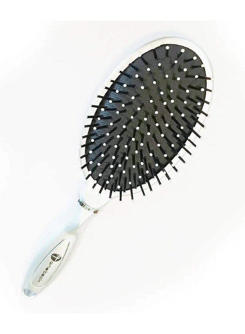 وان تيك فرشاة شعر معدنية فضية من ون تك - فرشاة تصفيف احترافية لشعر ناعم ولامع، 410R.6251R