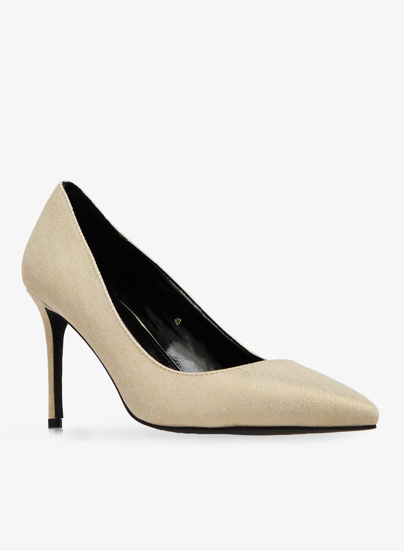 Ella Limited Edition HIgh Heel Pumps Metallic Gold - Image 2