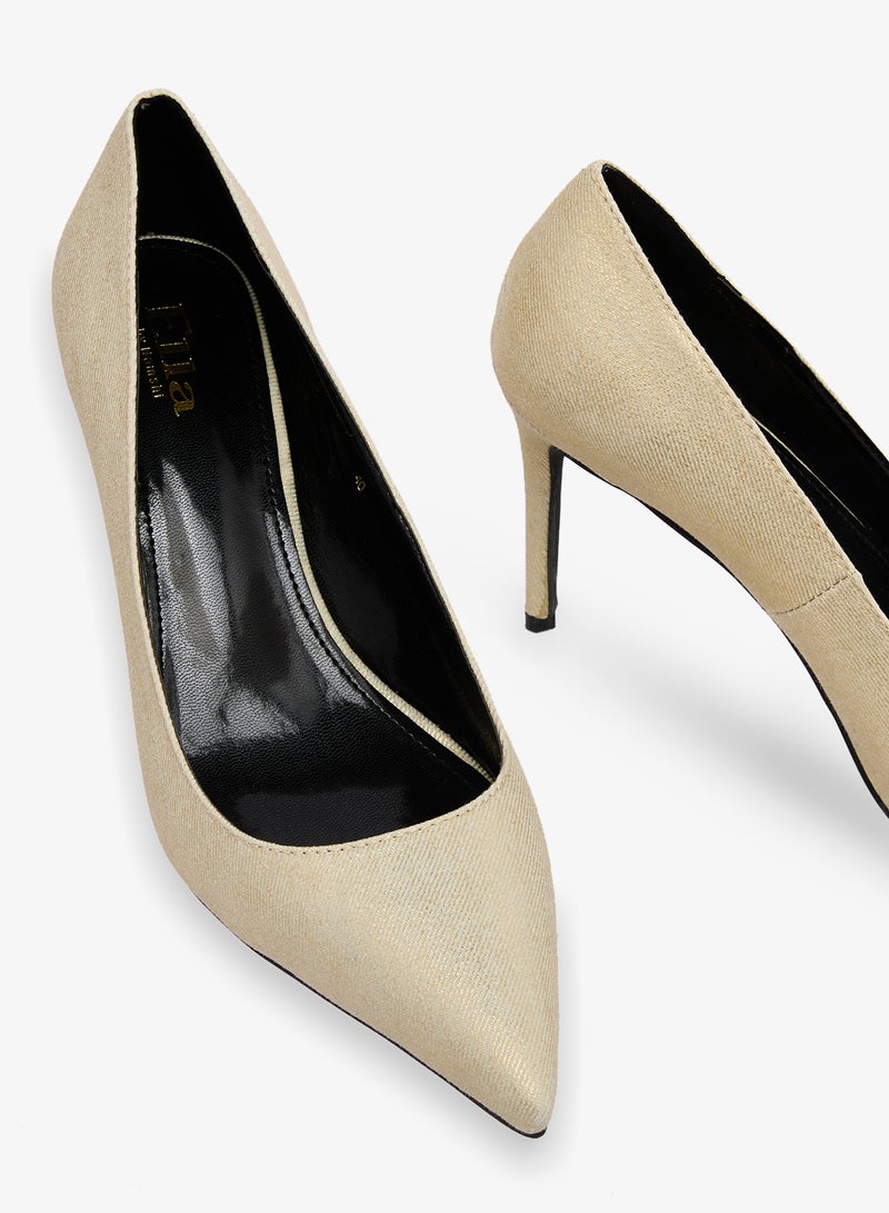 Ella Limited Edition HIgh Heel Pumps Metallic Gold - Image 4