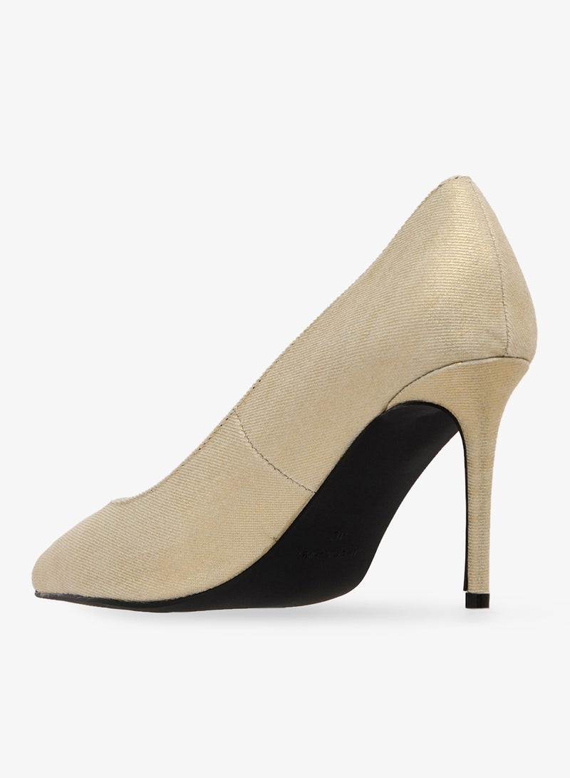 Ella Limited Edition HIgh Heel Pumps Metallic Gold - Image 3